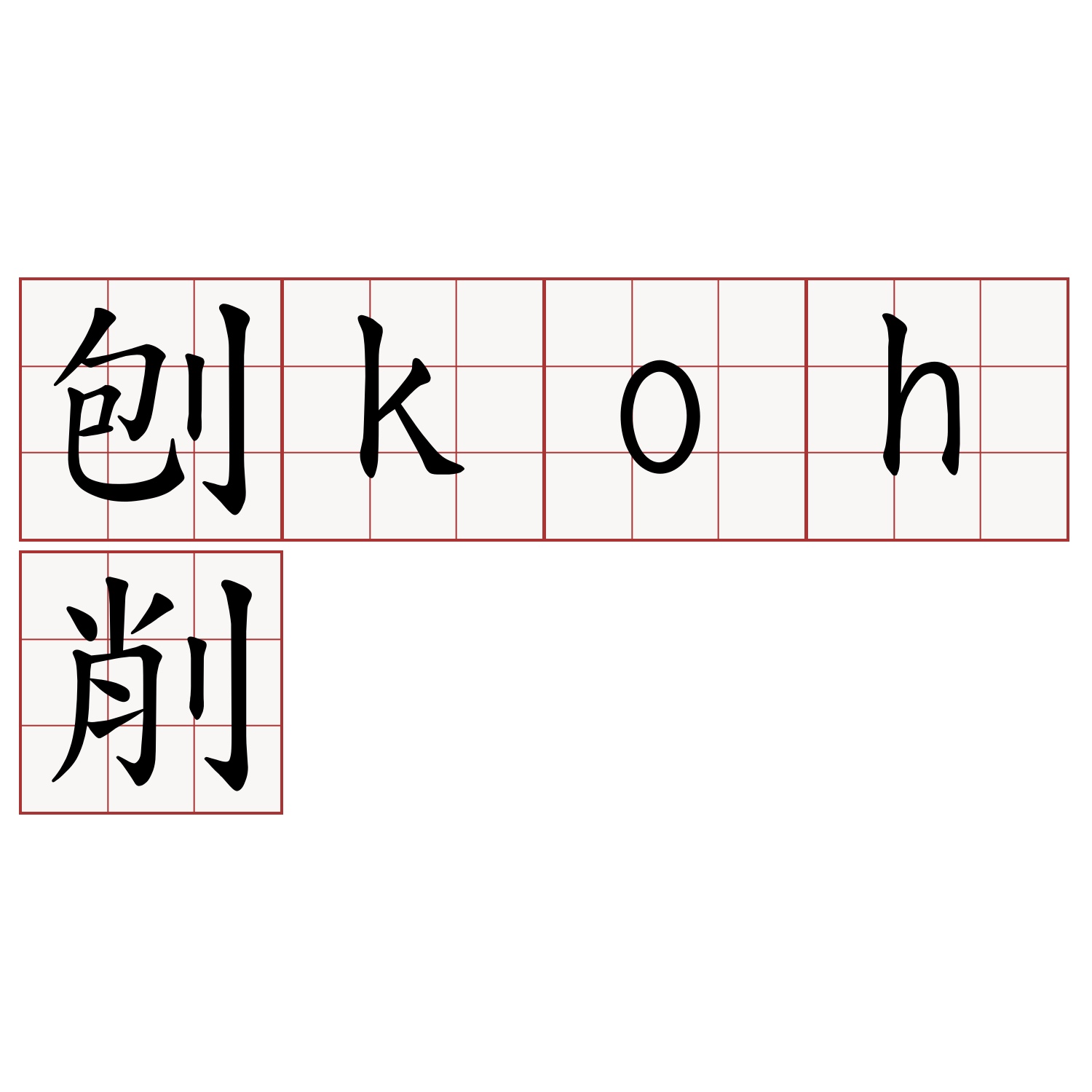 刨koh削