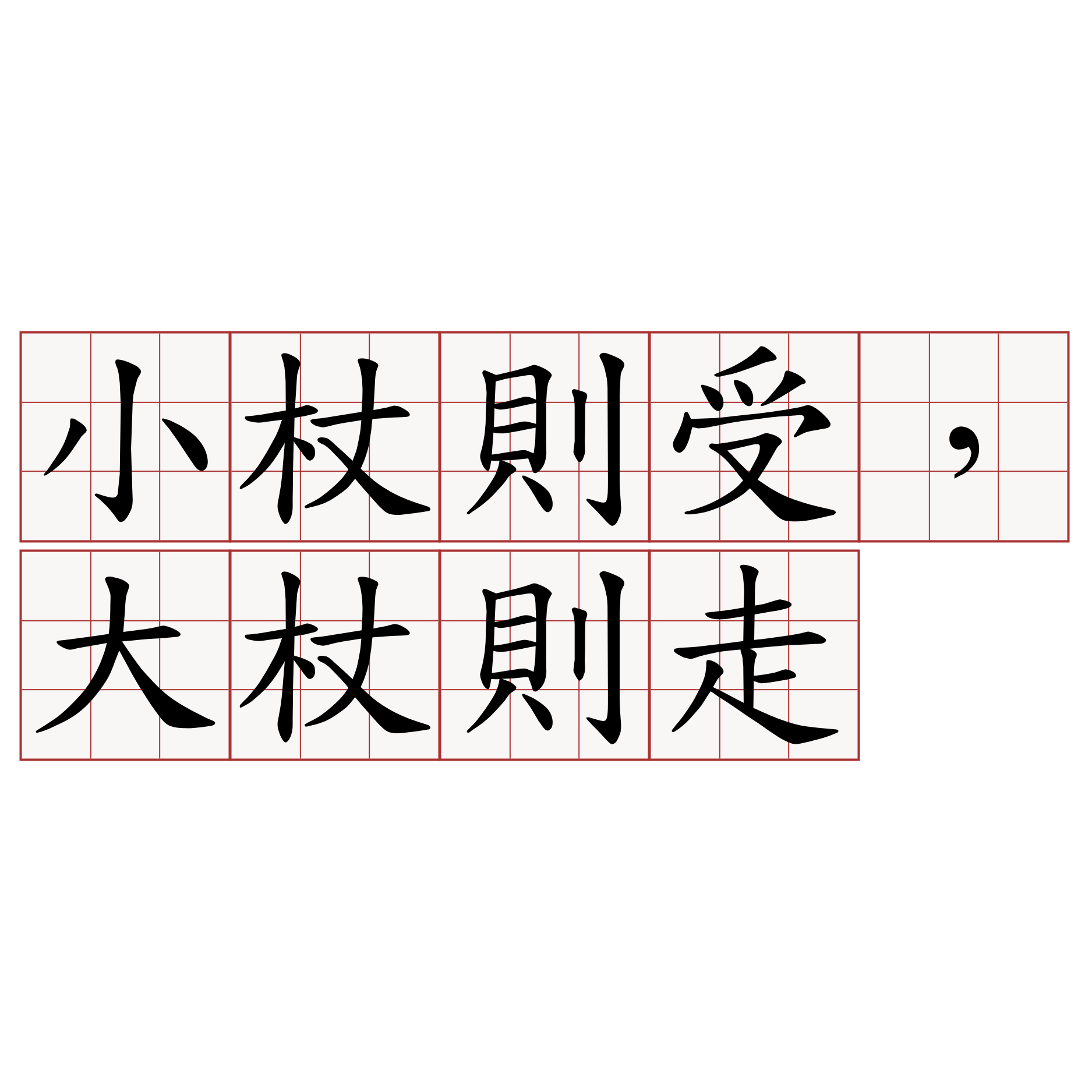 小杖則受，大杖則走