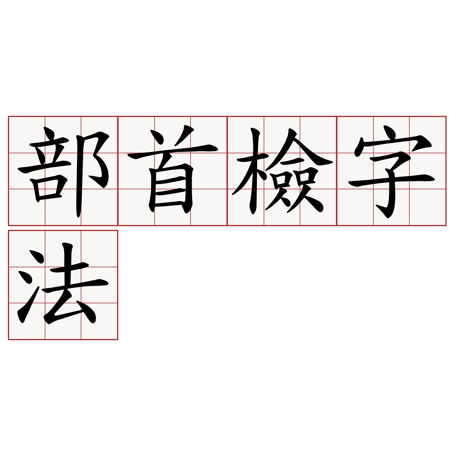 部首檢字法