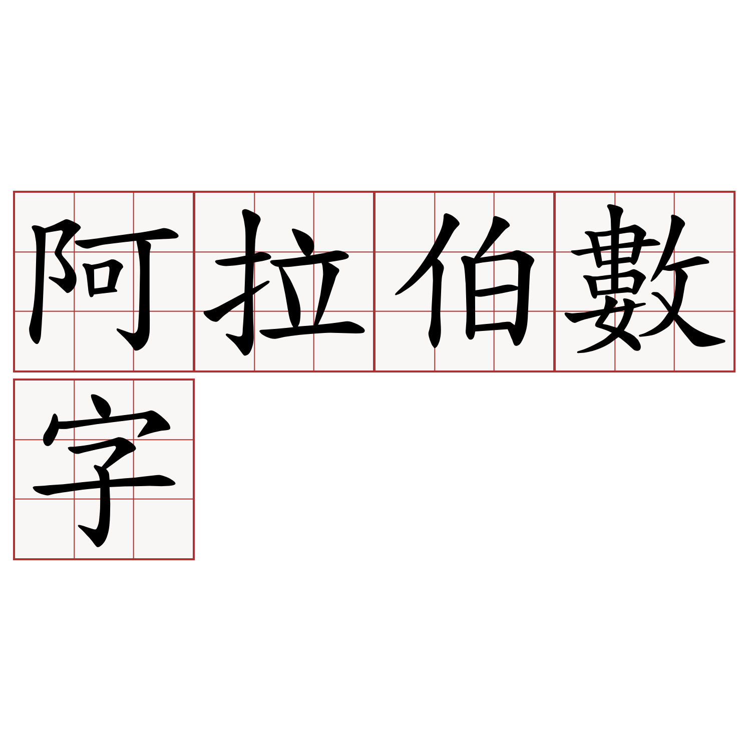 阿拉伯數字